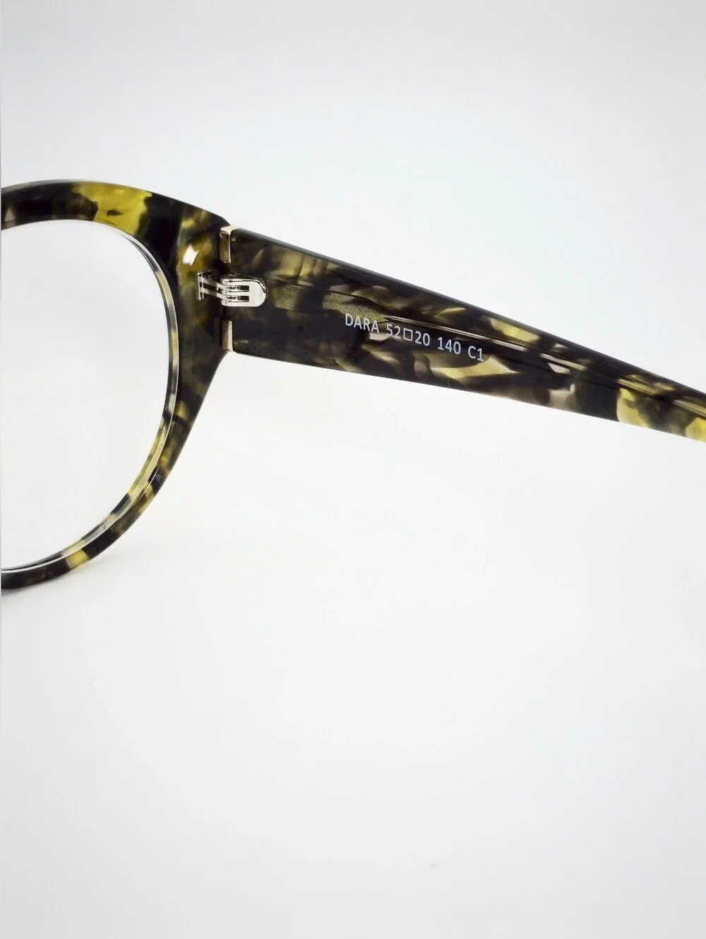 Dara. Round Tortoiseshell Fashion Eyeglasses - Yellow Brown